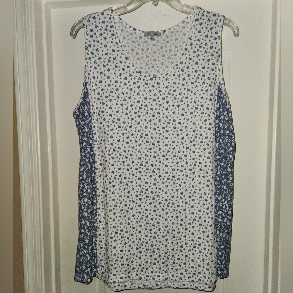 White Birch Floral Sleeveless Top 3XL